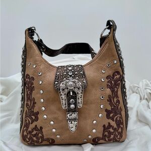 Western Style Embellished Handbag